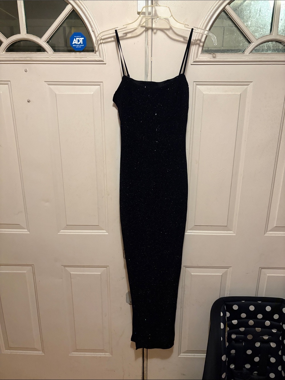 Classic Black Sparkle Slip Dress - Elegant Evening Staple